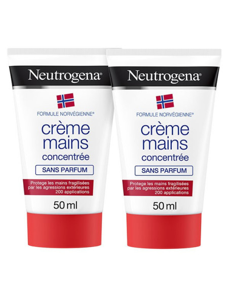 Neutrogena® Formule Norvégienne® Crème Mains Concentrée Non Parfumée Lot de 2 x 50ml