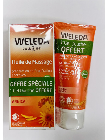 Weleda Arnica Huile de Massage Bio 200ml + Gel douche sport 200ml