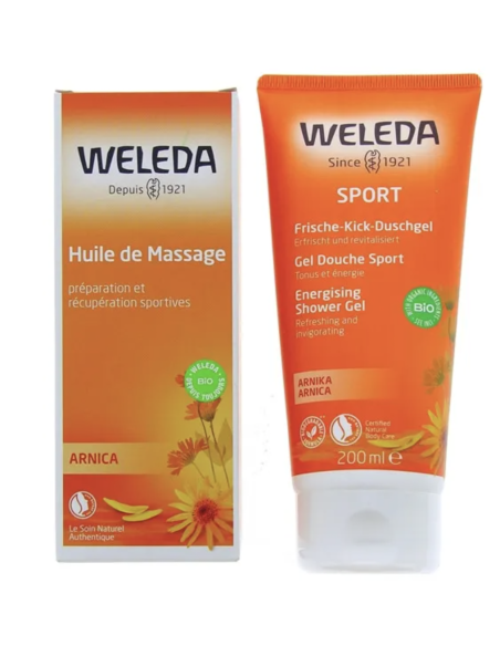 Weleda Arnica Huile de Massage Bio 200ml + Gel douche sport 200ml