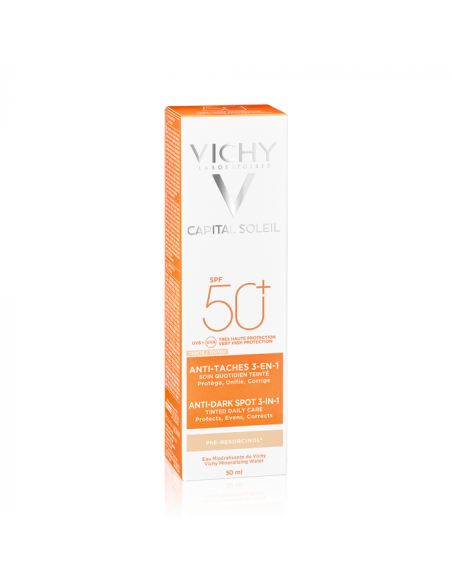 Vichy Capital Soleil Crème Solaire Visage Teintée Anti-Taches 3 en 1 SPF50+ 50ml