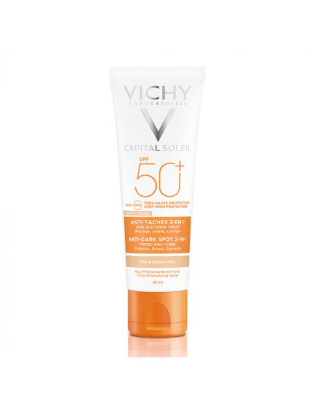 Vichy Capital Soleil Crème Solaire Visage Teintée Anti-Taches 3 en 1 SPF50+ 50ml