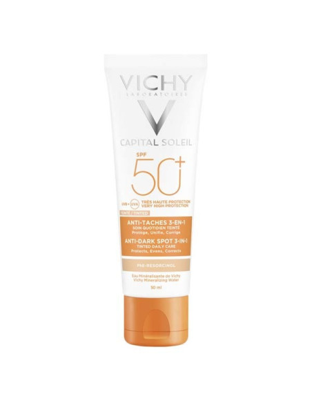 Vichy Capital Soleil Crème Solaire Visage Teintée Anti-Taches 3 en 1 SPF50+ 50ml