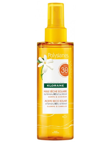 KLORANE SOLAIRE HUILE SECHE SPF 30 200ML