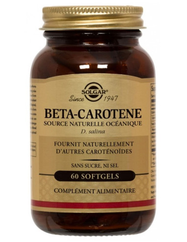 SOLGAR BÊTA-CAROTÈNE 7 MG 60 GÉLULES