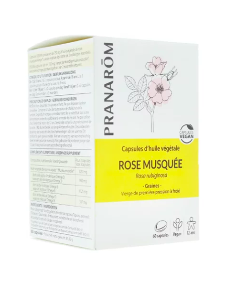 Pranarom huile végétale Rose musquée 60 capsules