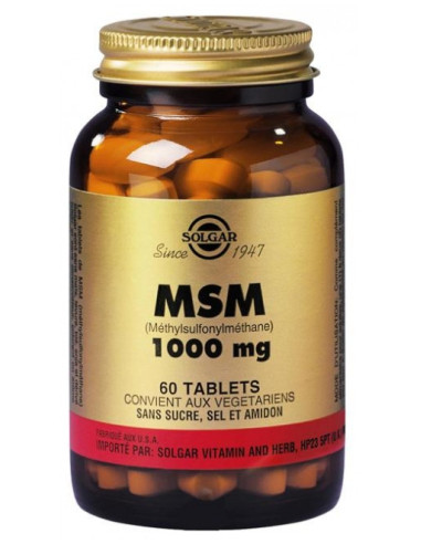 SOLGAR MSM 1000 MG 60 COMPRIMÉS