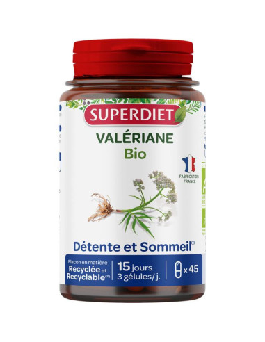 Superdiet Valeriane Bio 45 gélules