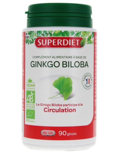 Superdiet Ginkgo Biloba Bio 90 Gélules