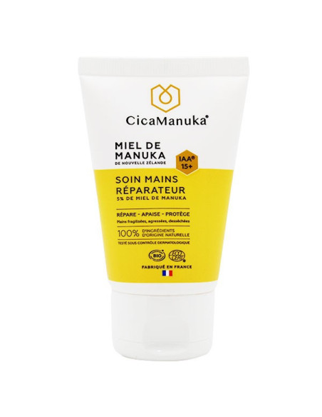 CicaManuka Soin des Mains Réparateur au Miel de Manuka IAA15+ Bio 50ml