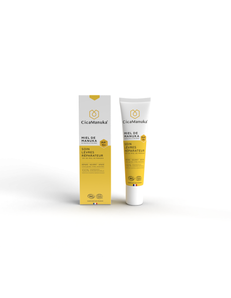 CicaManuka Soin des Lèvres Réparateur au Miel de Manuka IAA15+ Bio 15ml