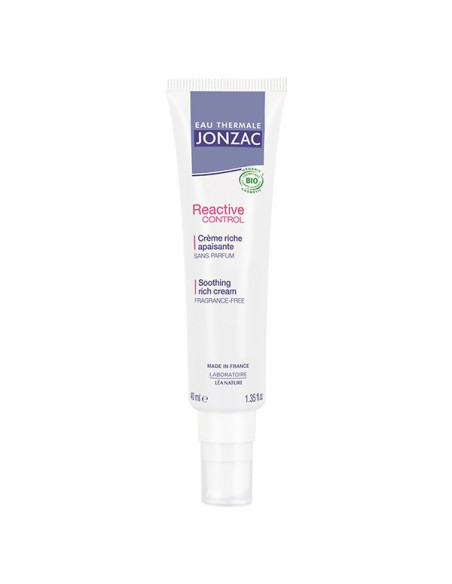Jonzac Reactive Control Crème Riche Apaisante Bio 40ml