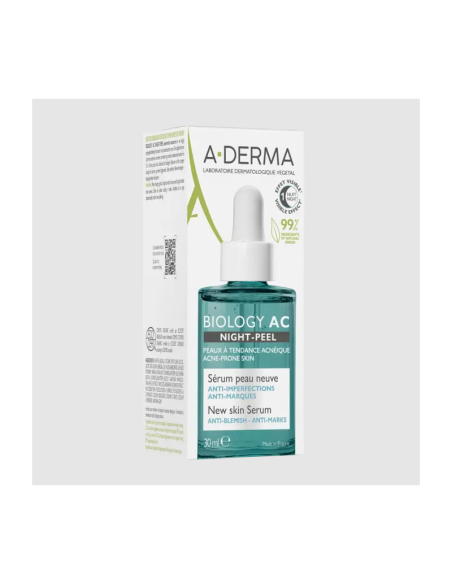 A-derma Biology AC Night Peel Sérum peau neuve 30ml