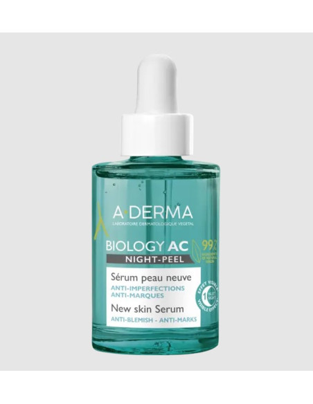A-derma Biology AC Night Peel Sérum peau neuve 30ml