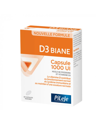 Pileje D3 biane 1000UI 30 capsules