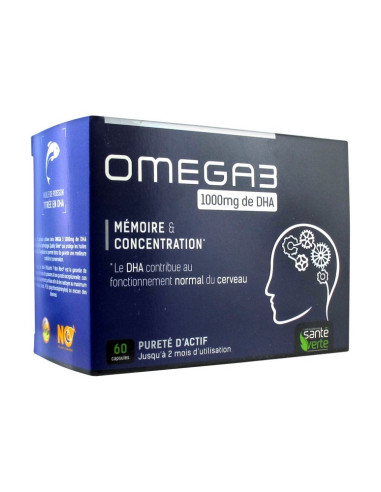 Santé Verte Omega 3 1000 mg de DHA 60...