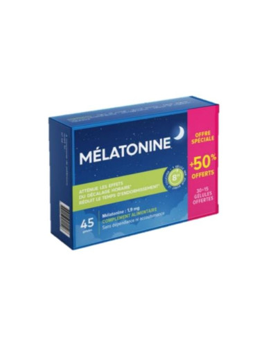 PHARMASCIENCE MELATONINE 30+ 15 GELULES