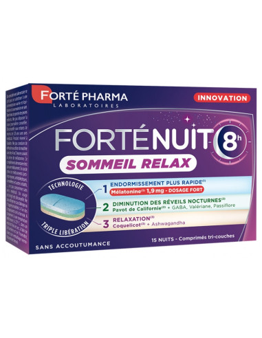 Forté Nuit Sommeil Relax 8H 15 Comprimés