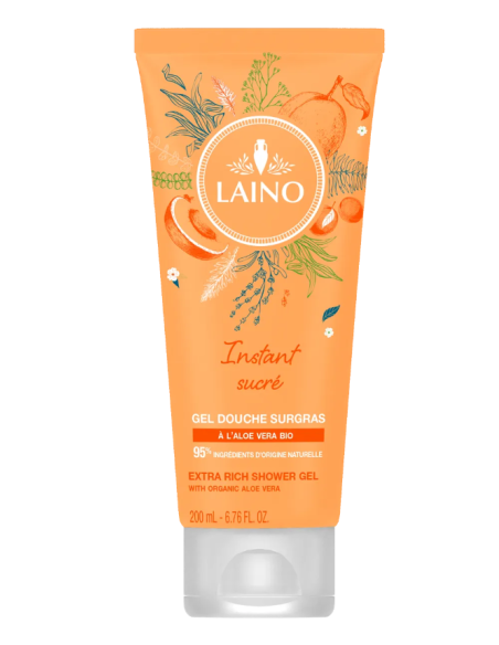 LAINO GEL DOUCHE SUGRAS HYDRATANT A L'ALOE VERA BIO ABRICOT 200ML