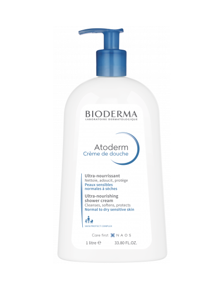 Bioderma Atoderm Crème Douche Lavante Nourrissante Peaux Sèches 1L