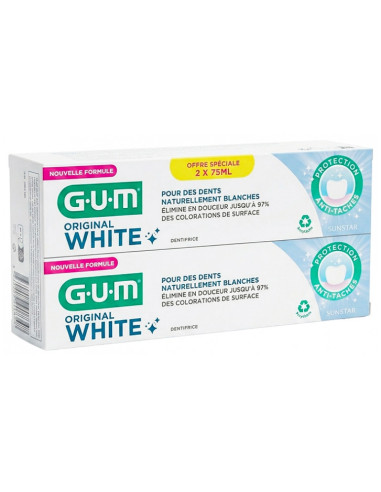 GUM Original White Dentifrice Lot de...