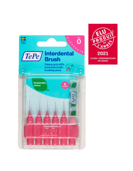 TePe Brossettes interdentaires TePe Originales Rose - 0.6 mm - ISO 0