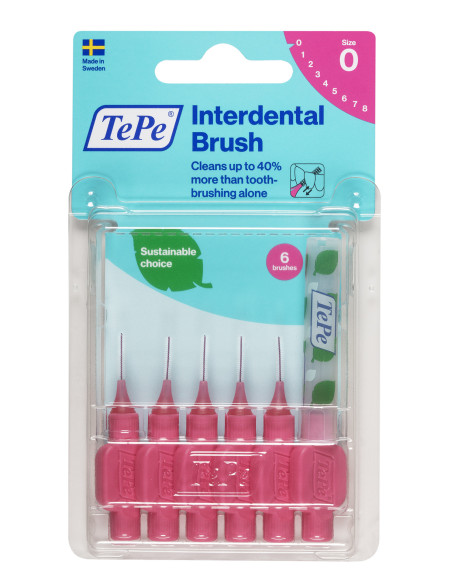 TePe Brossettes interdentaires TePe Originales Rose - 0.6 mm - ISO 0