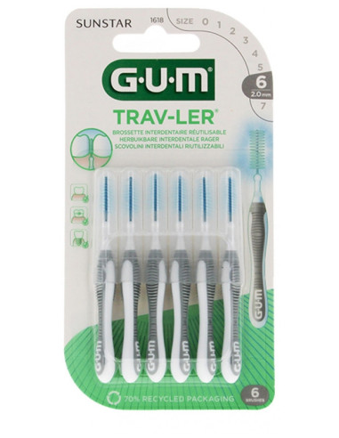 GUM Trav-Ler 6 Brossettes...