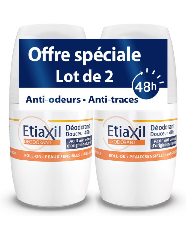 Etiaxil Déodorant douceur 48h lot de...