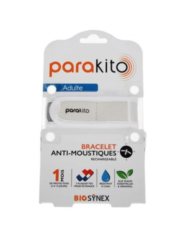 PARA'KITO BRACELET ANTI-MOUSTIQUE BLANC