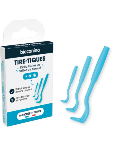 Biocanina tire-tiques 3 crochets