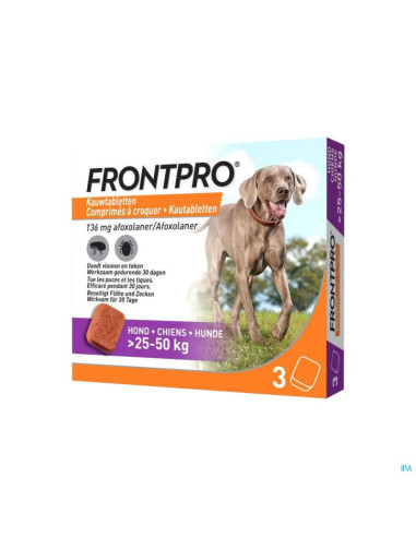 FRONTPRO CHIEN 25-50 KG 3 COMPRIMES
