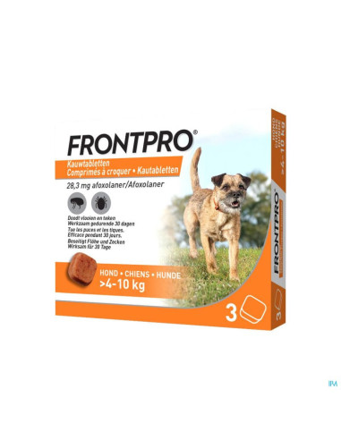 FRONTPRO CHIEN 4-10 KG 3 COMPRIMES