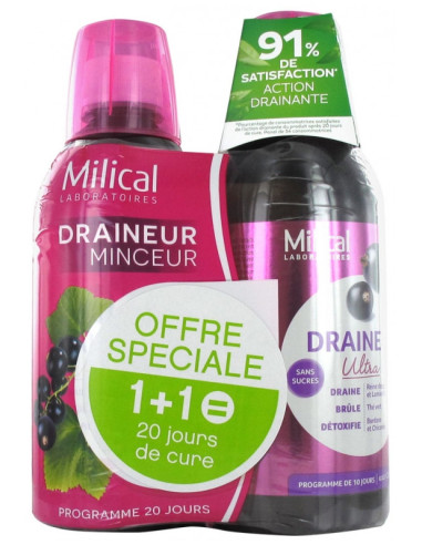 Milical Draineur Ultra Lot de 2 x 500...