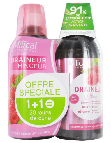 Milical Draineur Ultra Lot de 2 x 500...