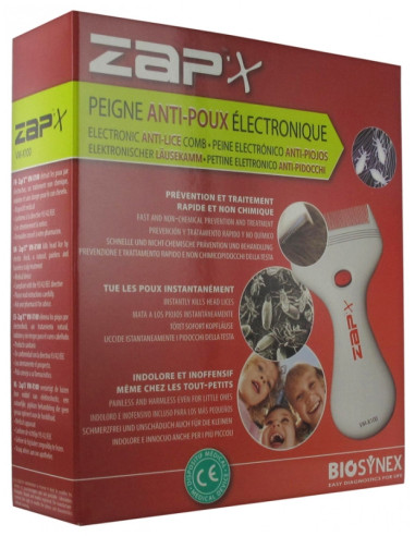 Zap'x Peigne Anti-Poux Électronique...