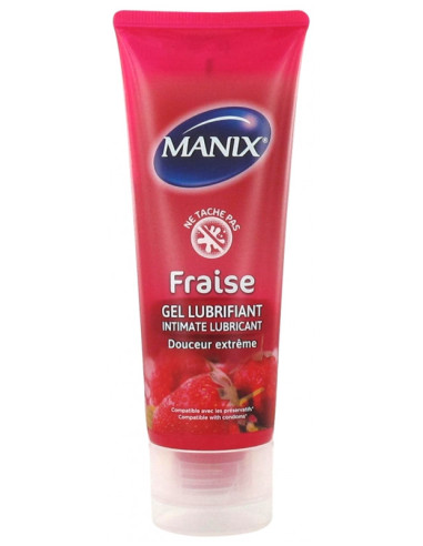 Manix Gel Lubrifiant Intime Fraise 80 ml