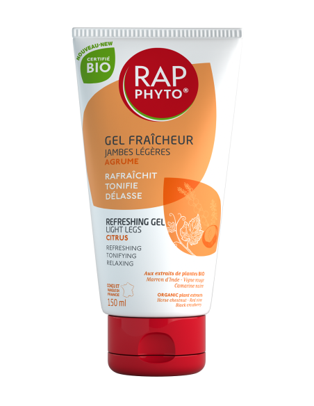 Rap Phyto Gel Fraîcheur Jambes légères agrumes certifié Bio lot de 2x150ml