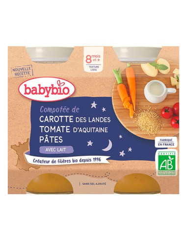BABYBIO Pots NUIT Carotte Tomate &...