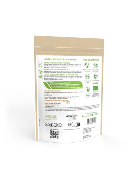 Arkopharma arkogélules Spiruline Bio Tonus & Vitalité 270 gélules