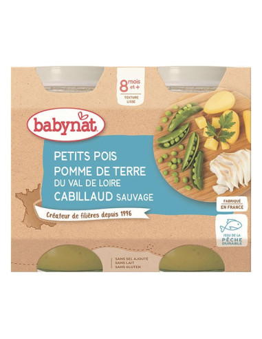 BABYBIO Pots Légumes Cabillaud 8 mois...