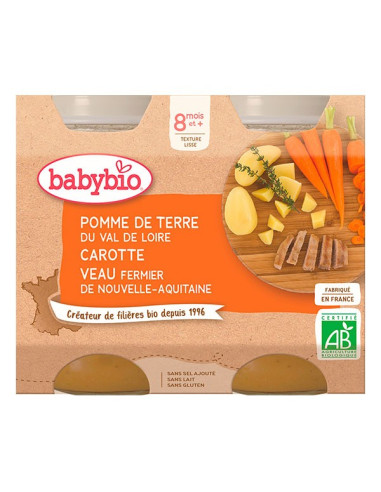 BABYBIO Pots Légumes Veau 8 mois -...
