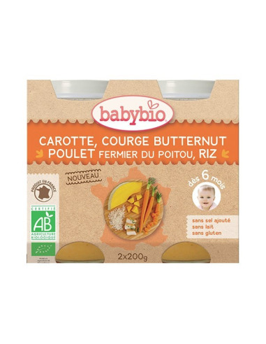 BABYBIO Pots Carotte Butternut Poulet...