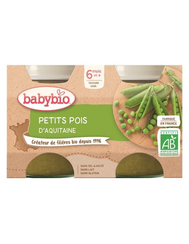 Babybio Petits pots petits Pois +6m...