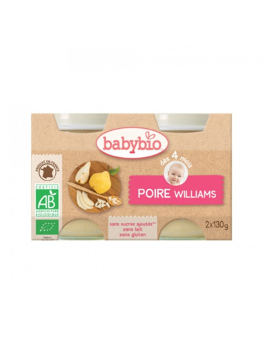 BABYBIO PETITS POTS DES 4 MOIS 2X130G...