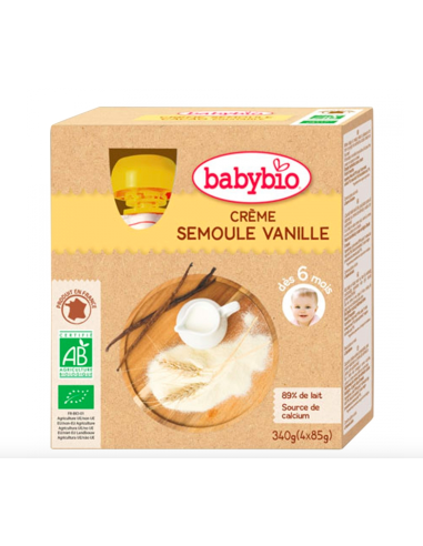 BABYBIO GOURDES CREME SEMOULE VANILLE...