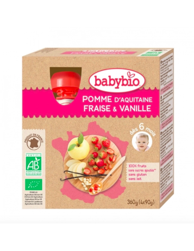 BABYBIO GOURDES 4X90G DES 6 MOIS -...