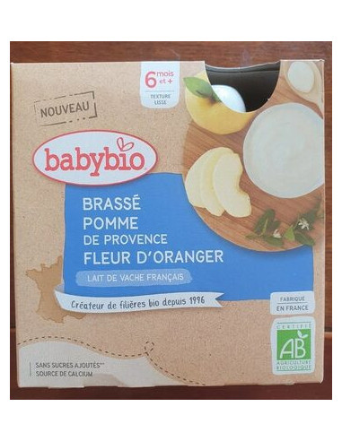 BABYBIO Gourdes brassé pomme fleur...