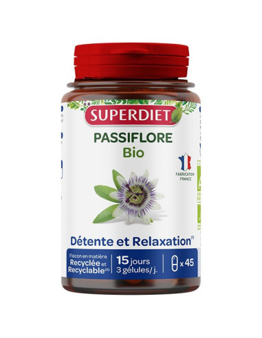 Superdiet Passiflore Bio 45 gélules