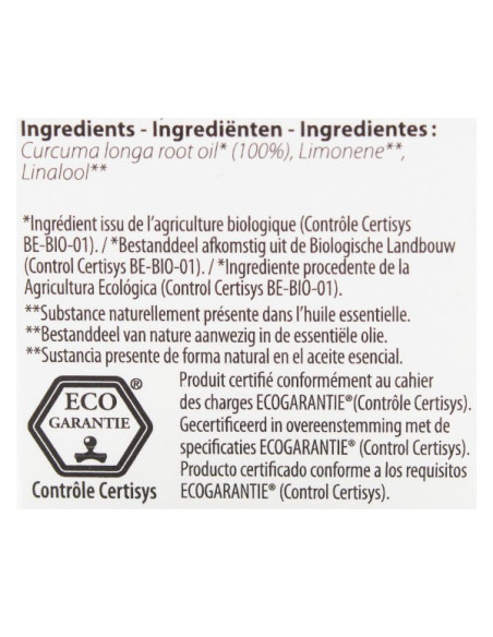 Pranarom Huile Essentielle Curcuma Bio 10ml
