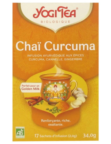 Yogi Tea Chaï Curcuma Bio 17 Sachets
